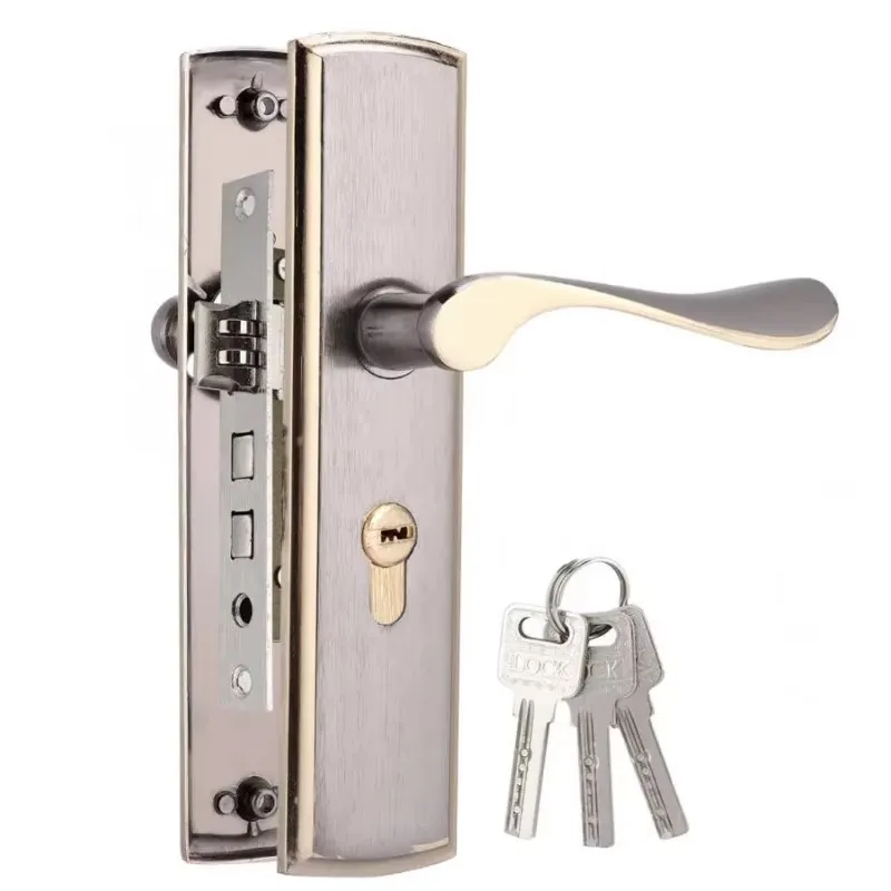 Home Security Product - Gold Door Handle Lock Silent House