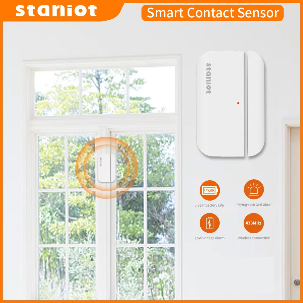 Window Alarm Sensor - Staniot 5-Year Battery Life Contact Sensor