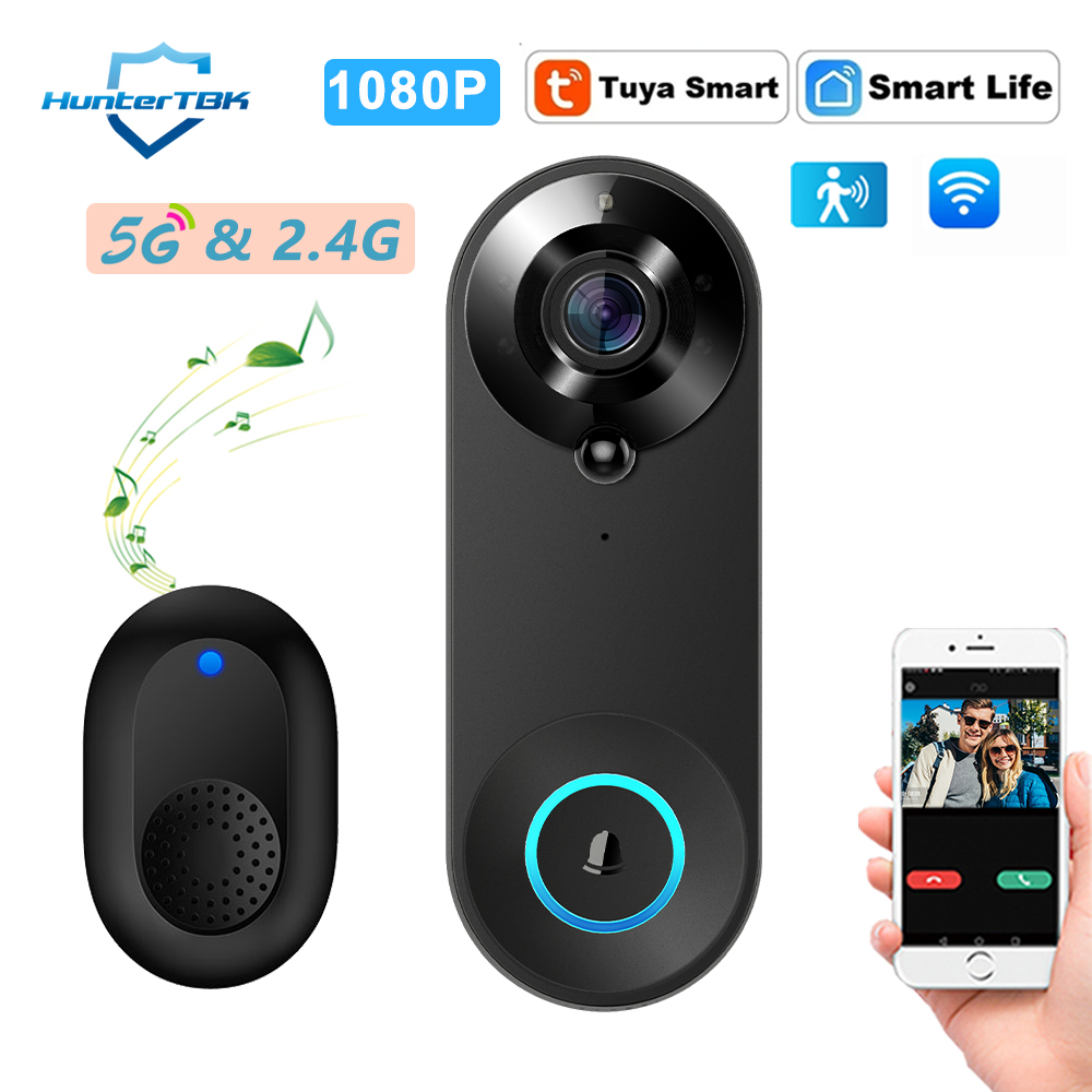 Home Security Doorbell Camera - 5G 2.4G WiFi Video Doorbell 1080P