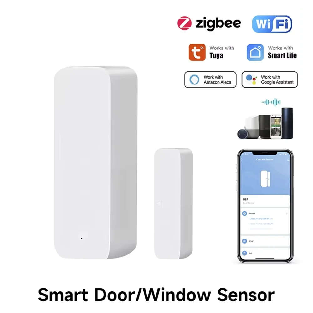 Window Alarm Sensor - Tuya Zigbee/WiFi Magnetic Door Window Sensor