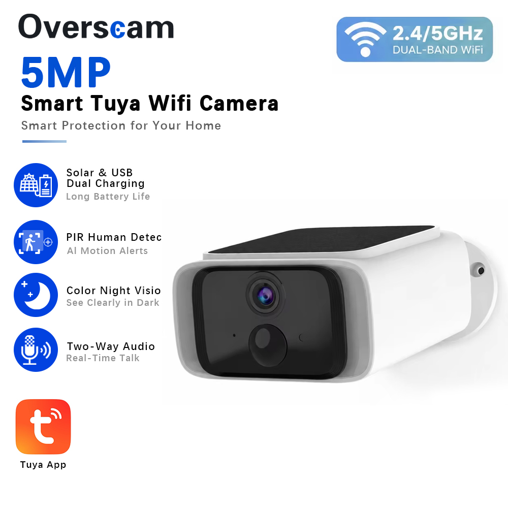Home Security Product - Tuya 5MP Solar Security Camera Wireless
