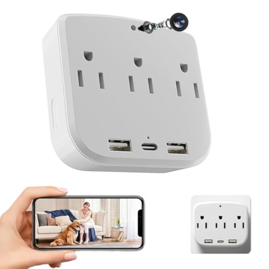 Home Security La - 4K Outlet Camera WiFi6 for Home