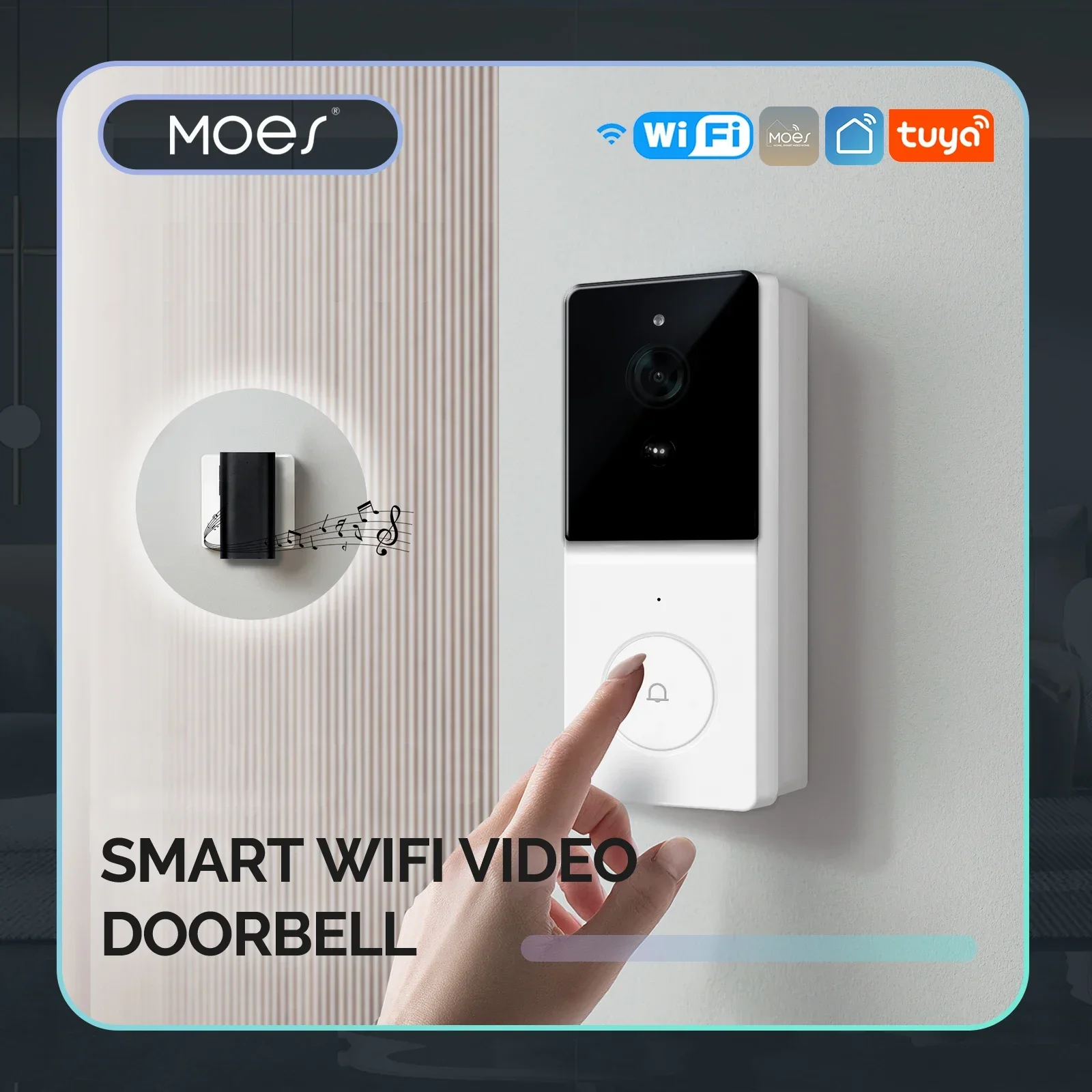 Home Security Doorbell Camera - MOES Tuya Smart WiFi Video Doorbell