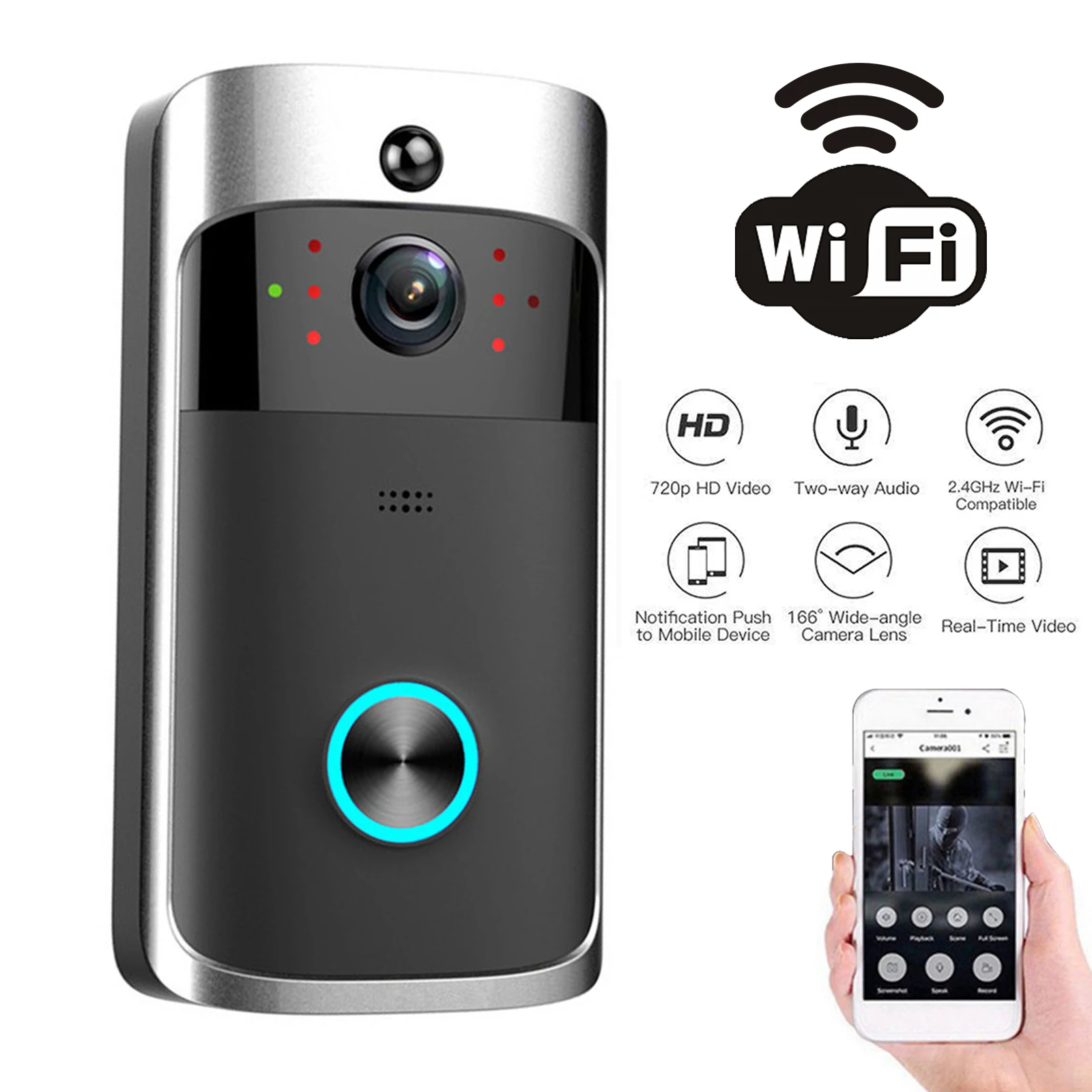 2026 NEW V5 Video Door Bell Wi - Home Security Doorbell Camera review and price