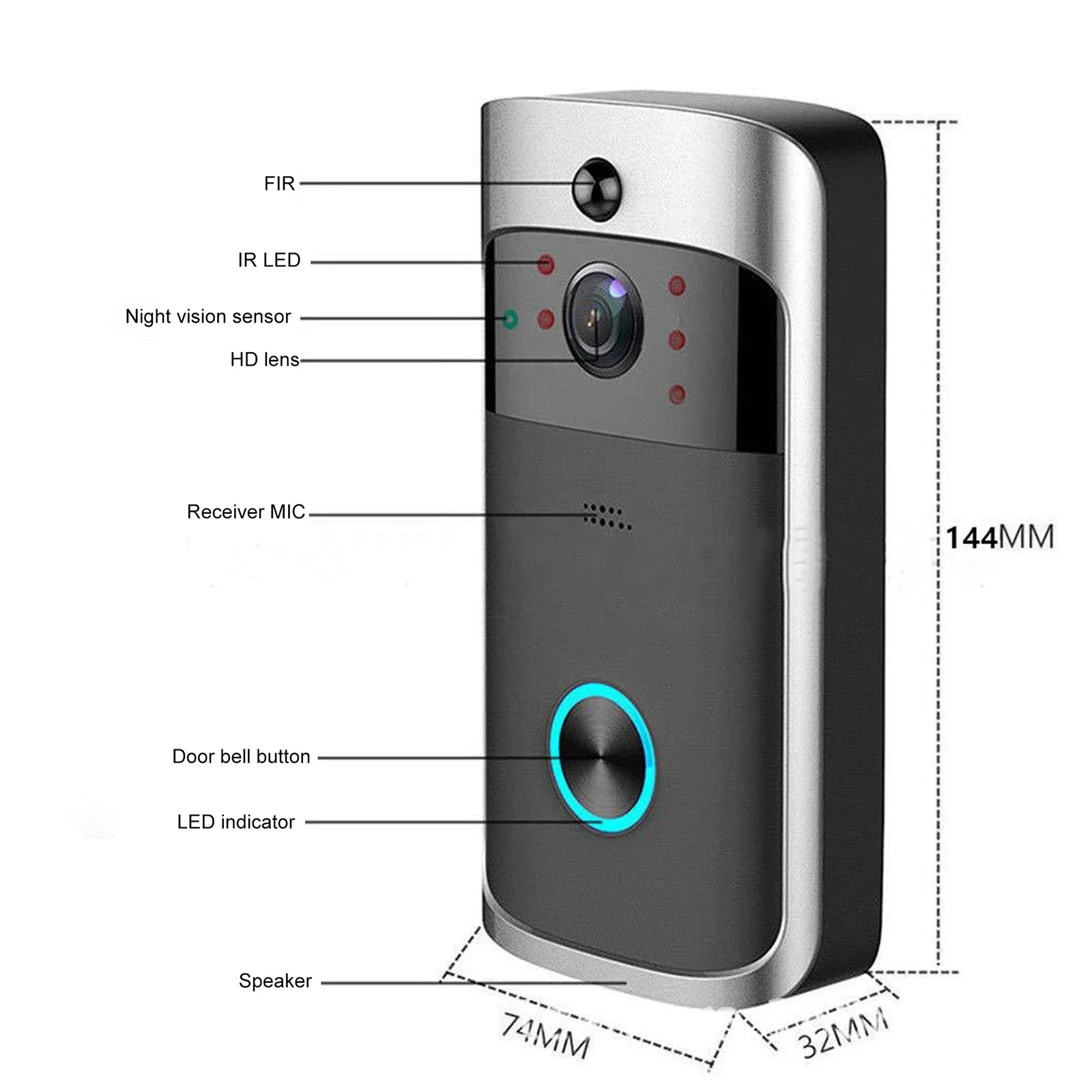 2026 NEW V5 Video Door Bell Wi - Home Security Doorbell Camera review and price