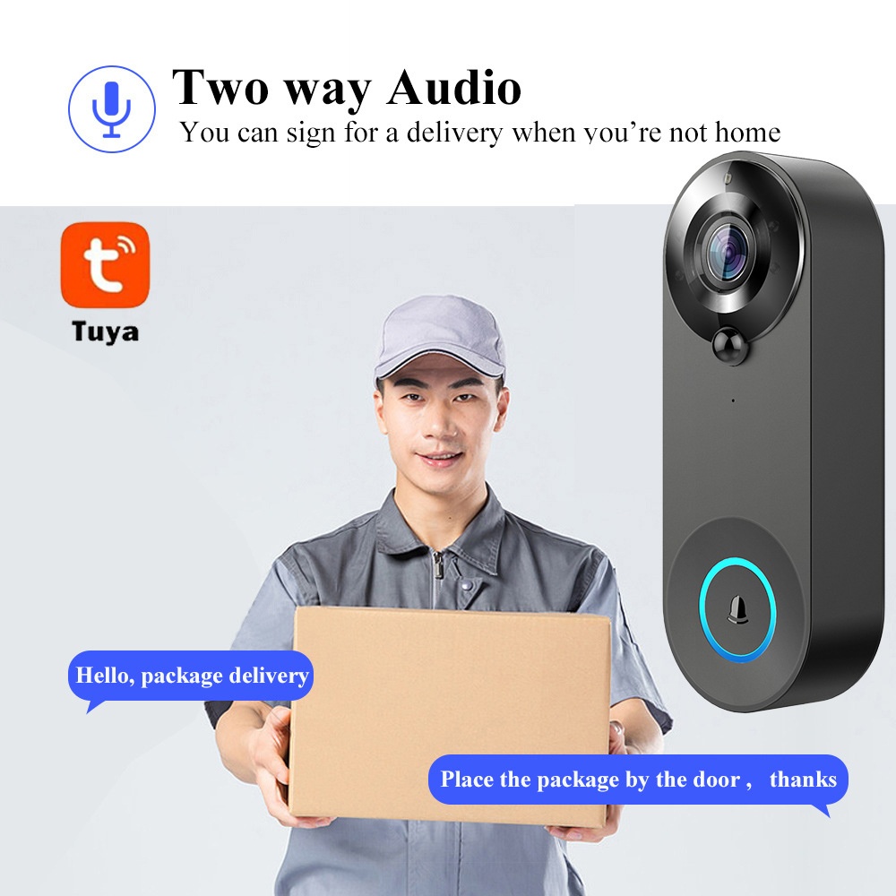 Tuya 1080P Wireless WIFI Doorb - Home Security Doorbell Camera review and price
