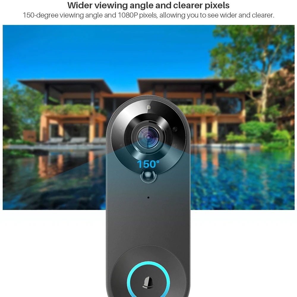 Tuya 1080P Wireless WIFI Doorb - Home Security Doorbell Camera review and price