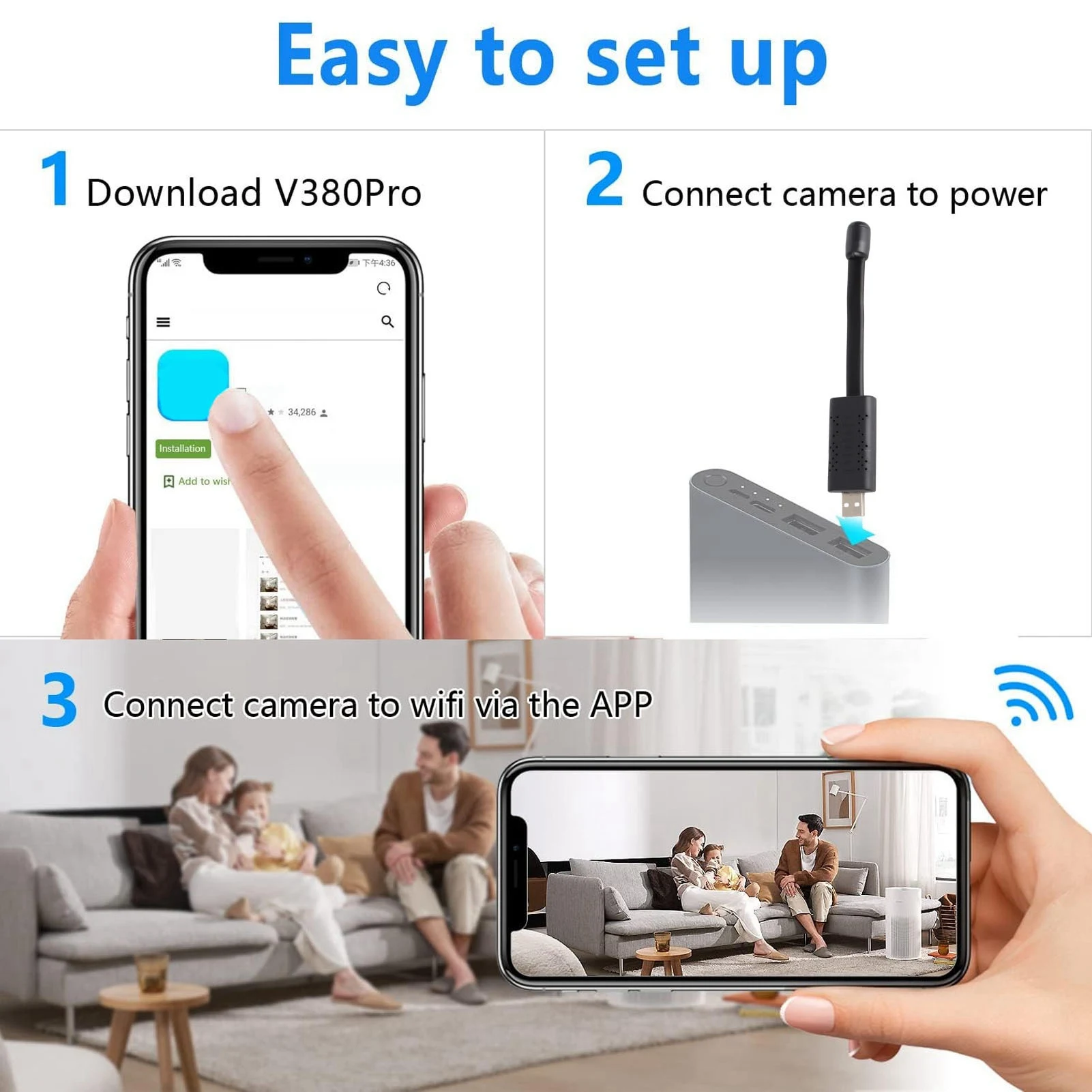 USB WiFi Security Camera 1080P - Home Security Monitoring Service review and price