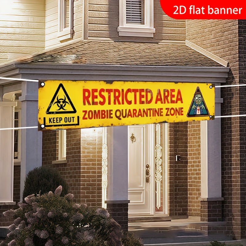 One 2D flat banner for Hallowe - Home Security Fence review and price