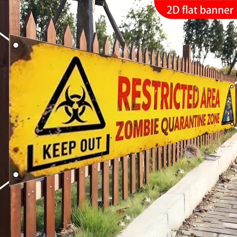 One 2D flat banner for Hallowe - Home Security Fence review and price