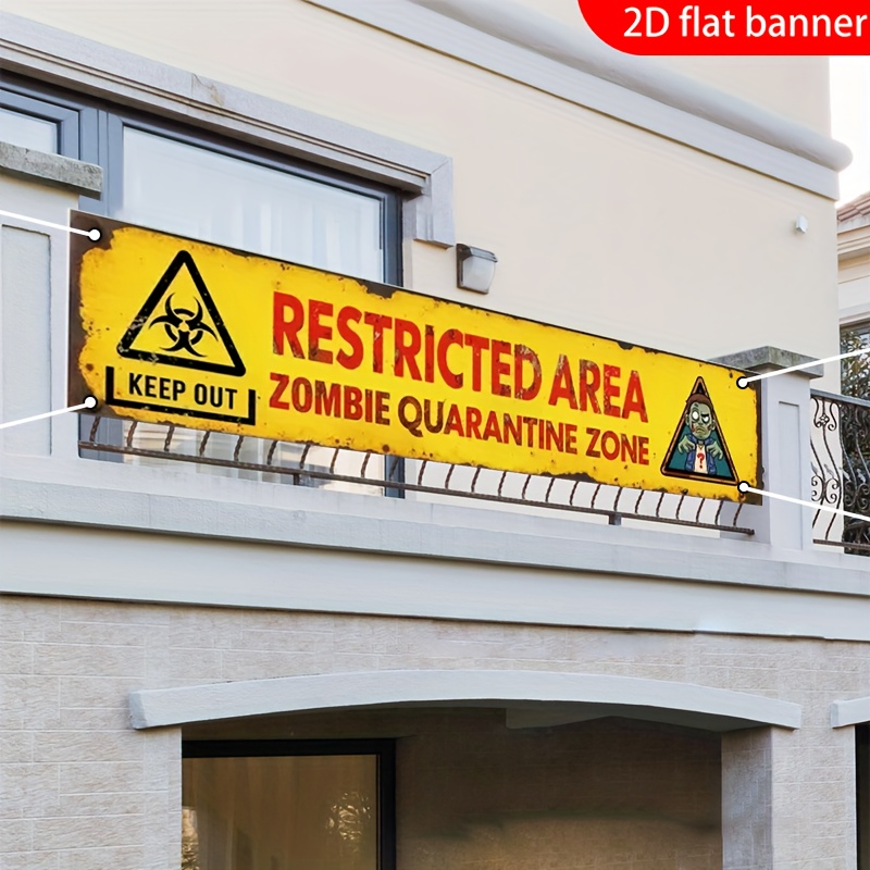One 2D flat banner for Hallowe - Home Security Fence review and price