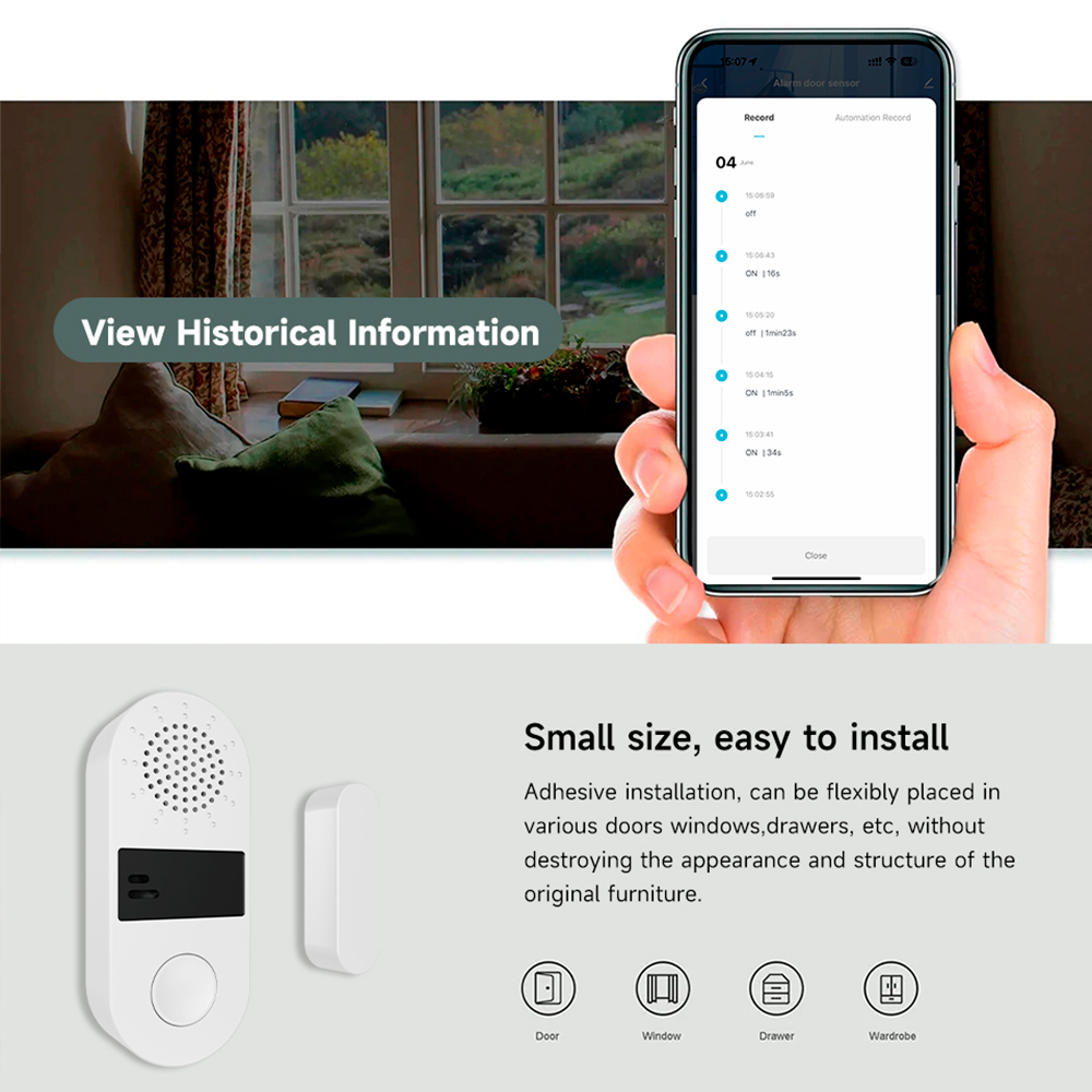 Tuya Zigbee Wireless Door Wind - Window Alarm Sensor review and price