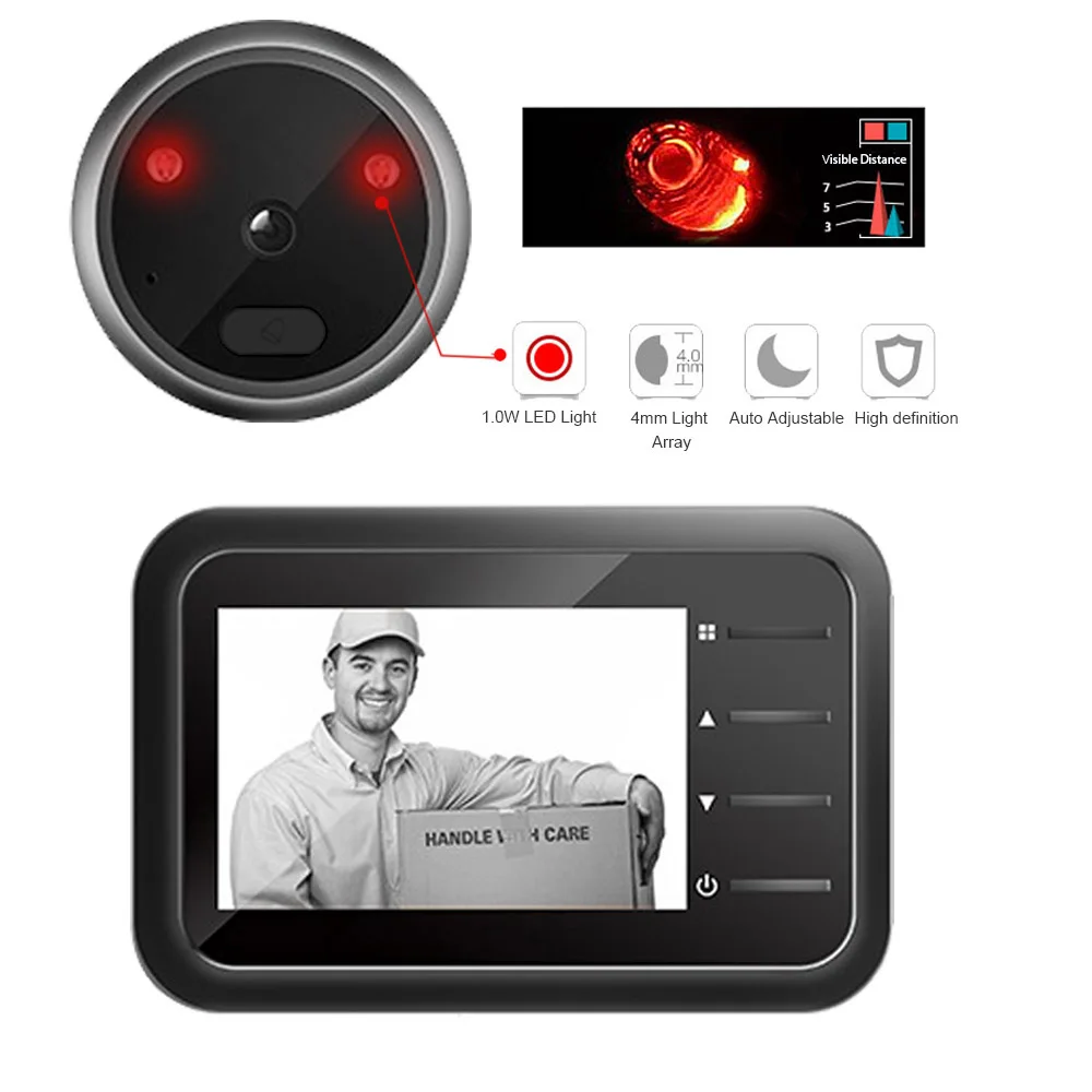 2.4 inch Video Peephole Doorbe - Home Security Ring Camera review and price