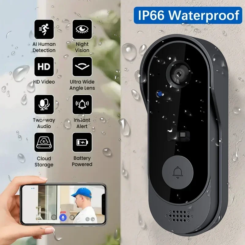 Video HD Wireless Waterproof D - Home Security Doorbell Camera review and price