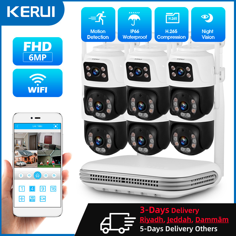 KERUI Waterproof 6MP HD Wirele - Home Security Monitoring Service review and price