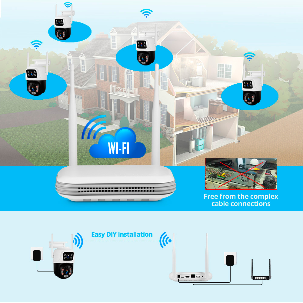 KERUI Waterproof 6MP HD Wirele - Home Security Monitoring Service review and price