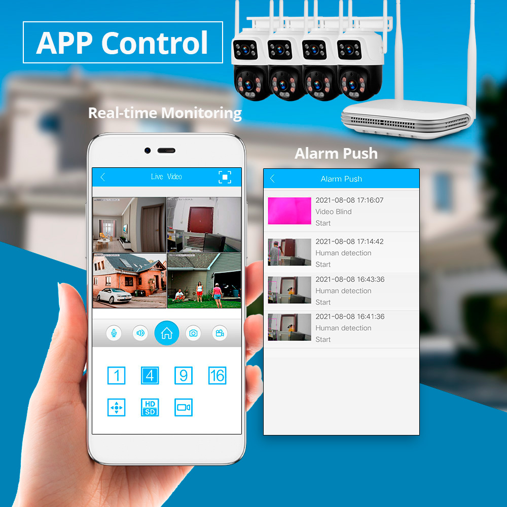 KERUI Waterproof 6MP HD Wirele - Home Security Monitoring Service review and price