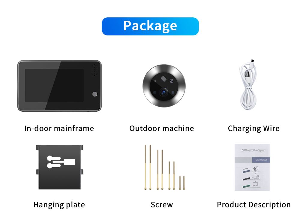 4.3inch Tuya Smartlife WiFi Do - Home Security Doorbell Camera review and price