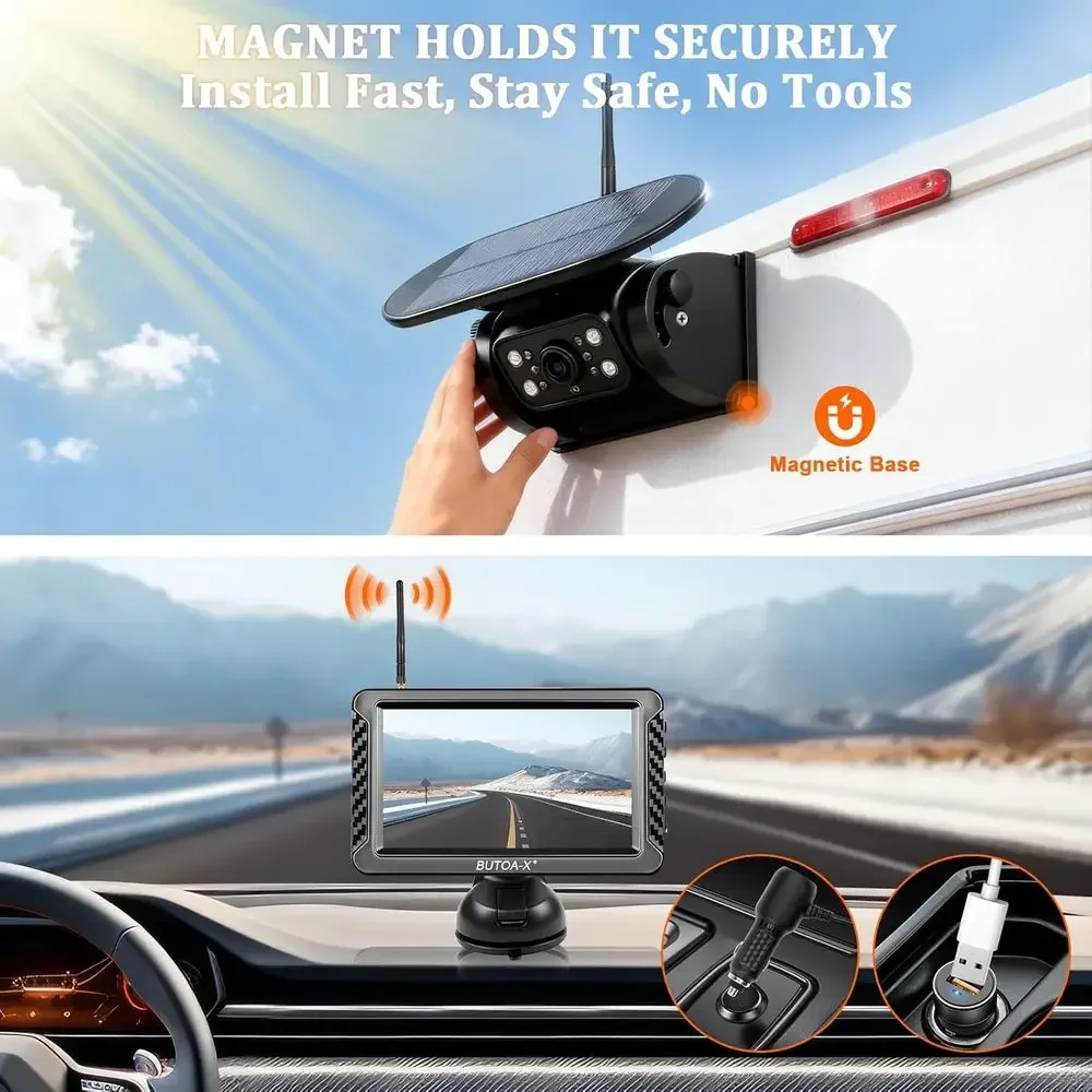 X5 Magnetic Solar Wireless Bac - Camera Solar Wireless review and price