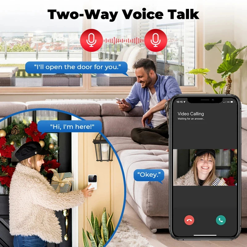 Smart Home WiFi Video Doorbell - Home Security Doorbell Camera review and price